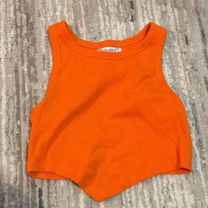 orange crop tank top